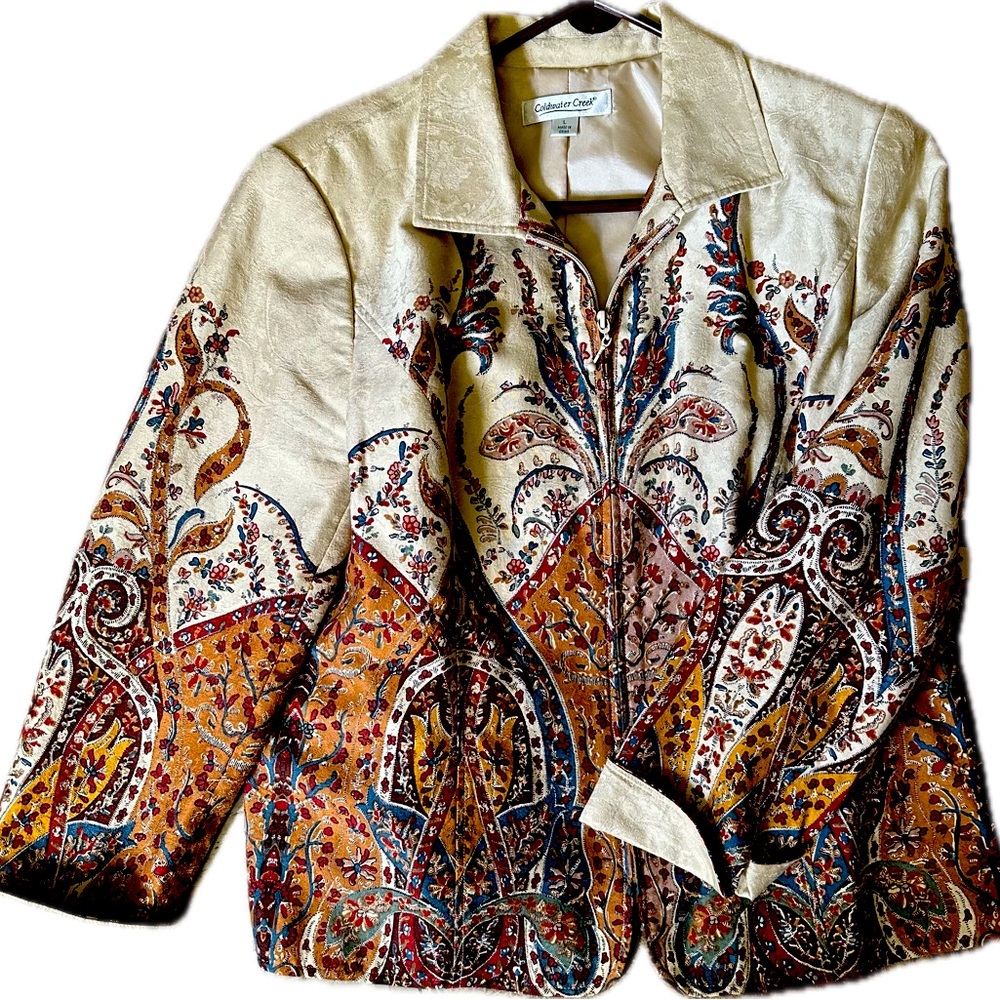 Coldwater Creek jacquard jacket L
